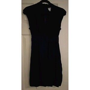 Kate Spade New York Black Sleeveless Bow Belt Dress 4